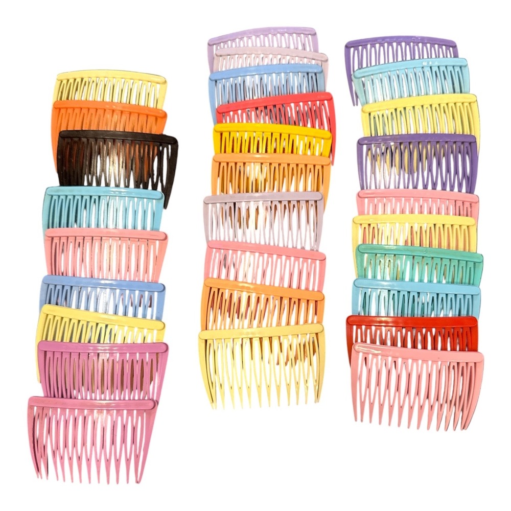 Goody Hair Combs Women OS Multicolor Vintage Side Comb Bulk Set 29pc USA